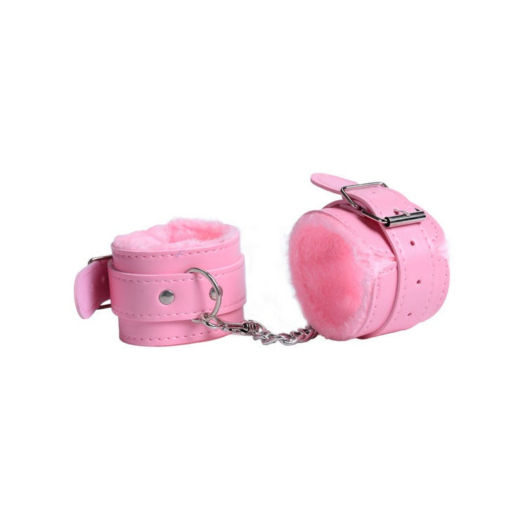 Plush-Lined Faux Leather Handcuffs for Playful Roleplay