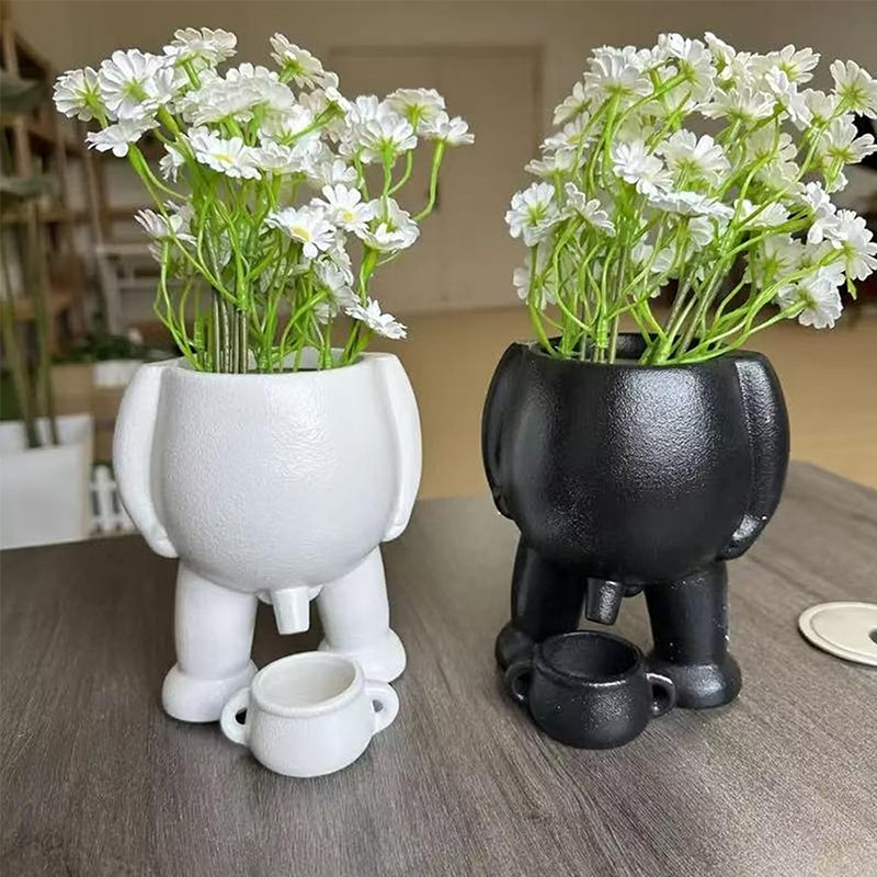 Funny Peeing Vase Planter for Playful Home Decor Gift