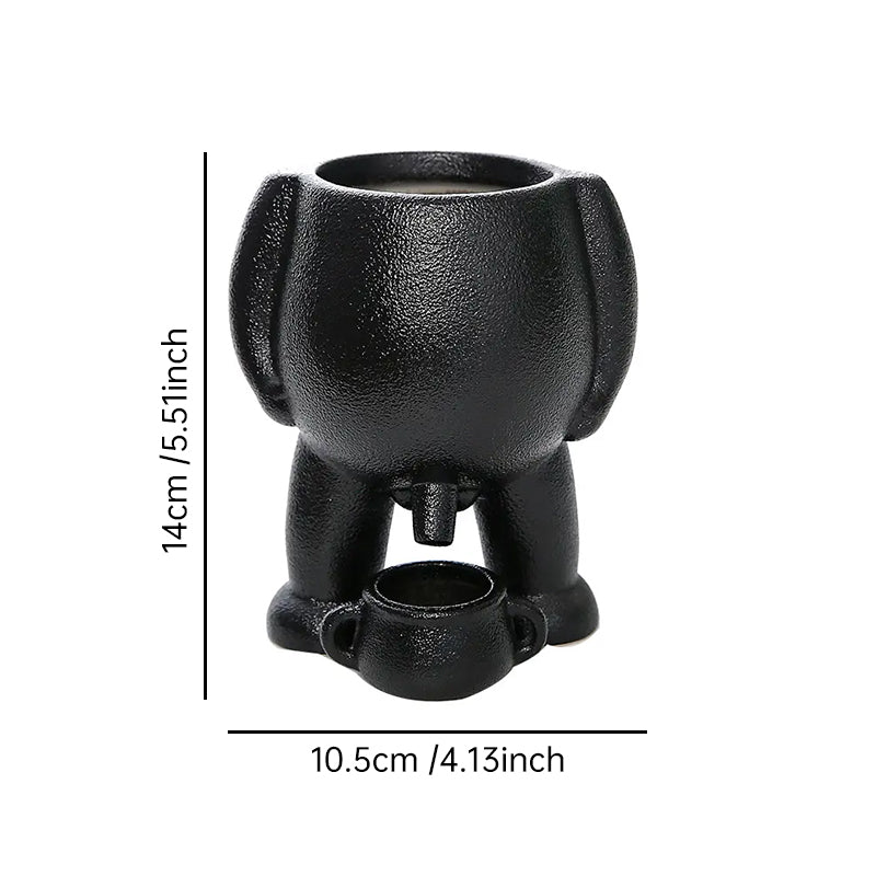Funny Peeing Vase Planter for Playful Home Decor Gift