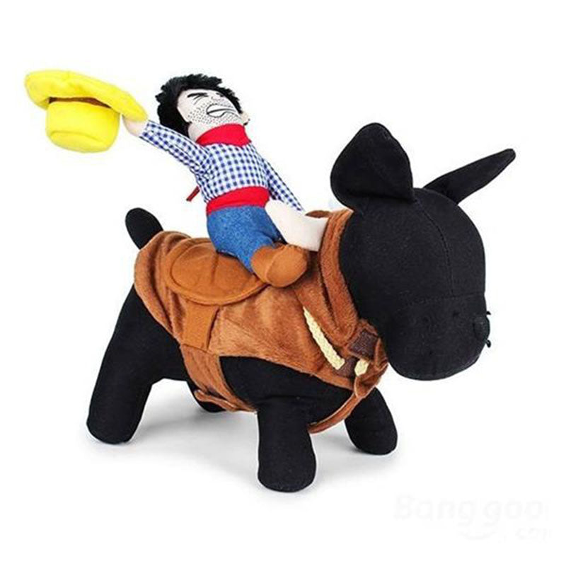 Pet Cowboy Costume for Funny Riding-Pet Halloween Photos
