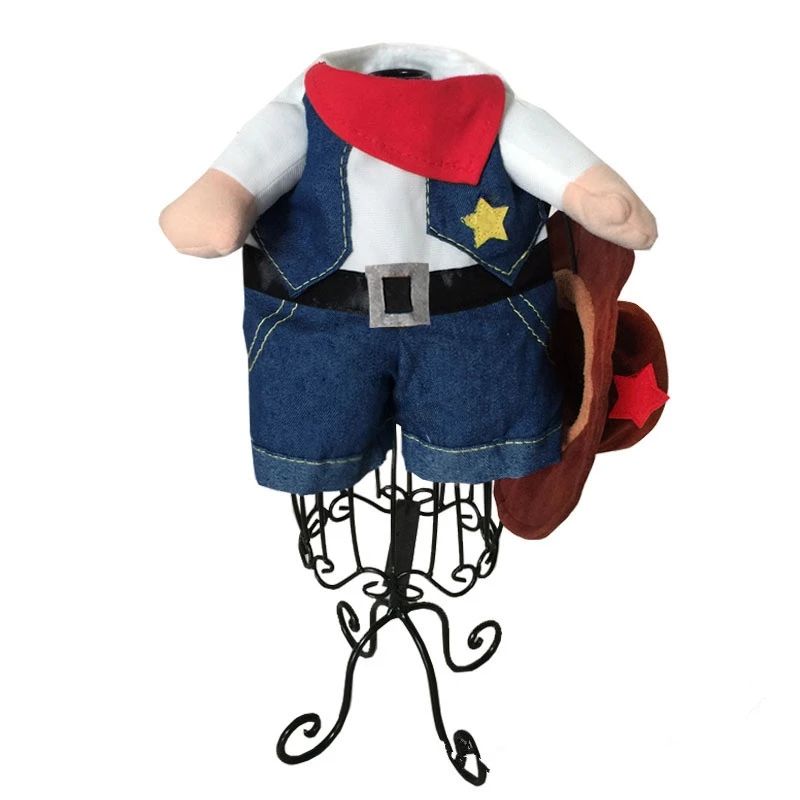 Pet Cowboy Costume Set for Funny Western Party Photos