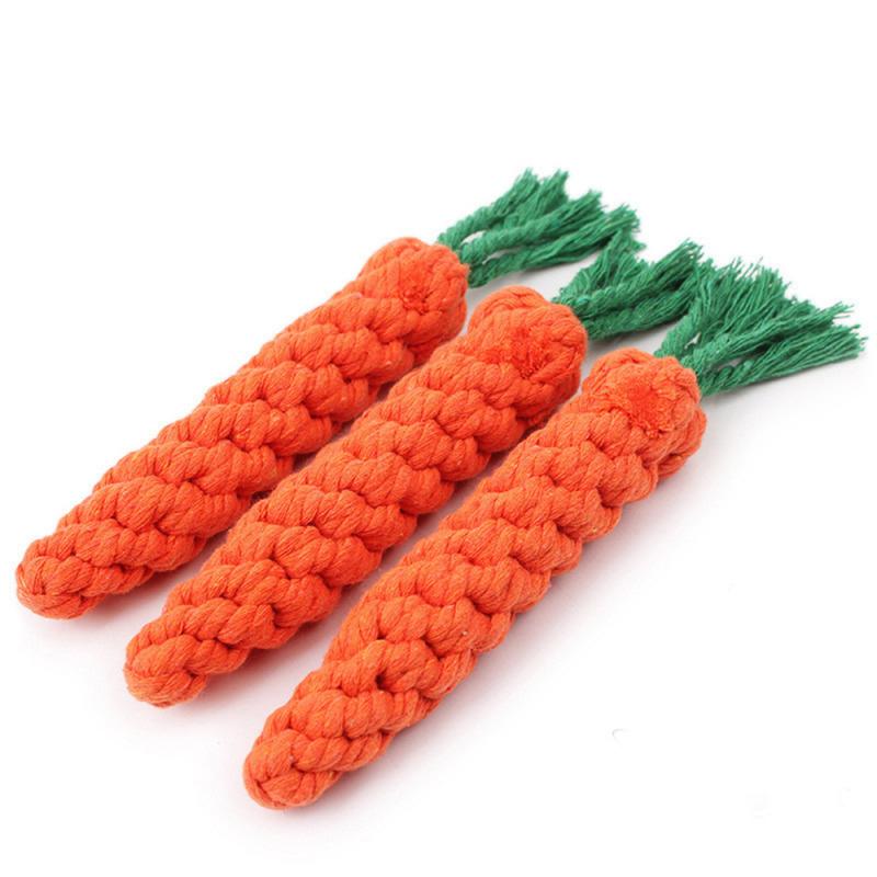 Carrot Rope Dog Toy for Chewing, Tugging & Playtime