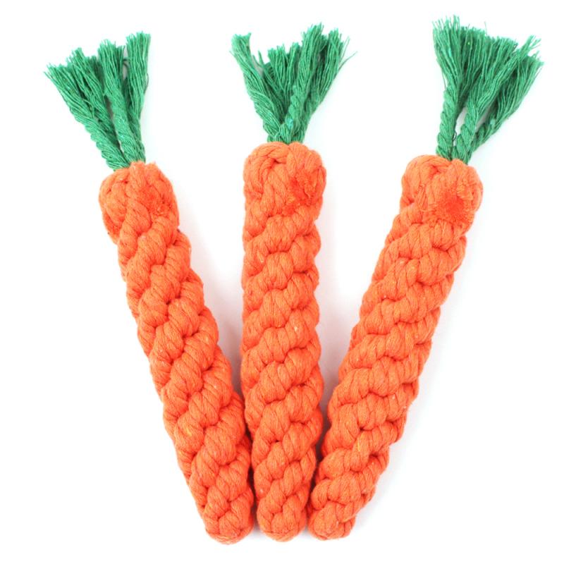 Carrot Rope Dog Toy for Chewing, Tugging & Playtime