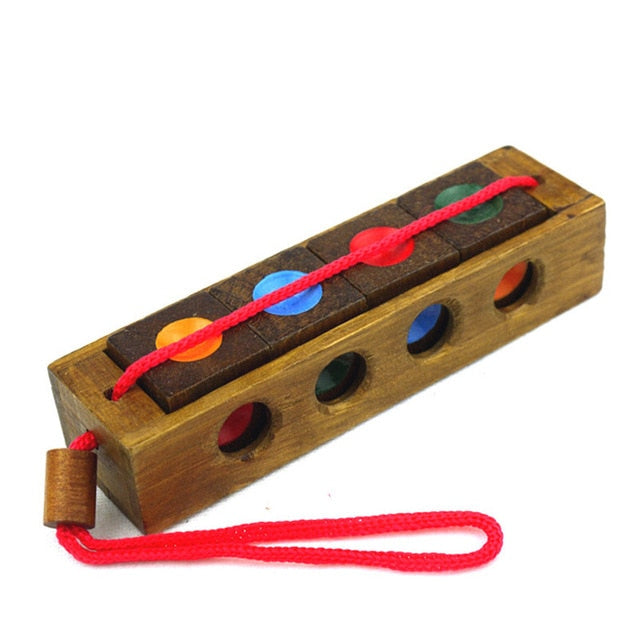 Geometric Wooden Puzzle Board for Screen-Free Play