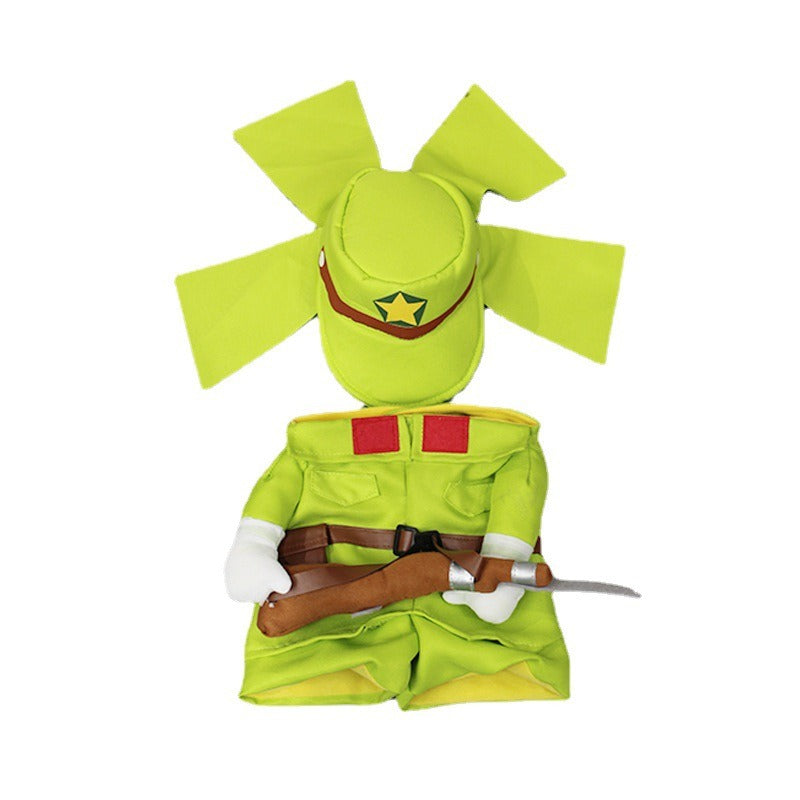 Pet Halloween Costume: Funny Green Adventurer Outfit