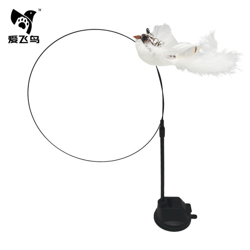Interactive Bird Cat Toy With Suction Cup Play Base
