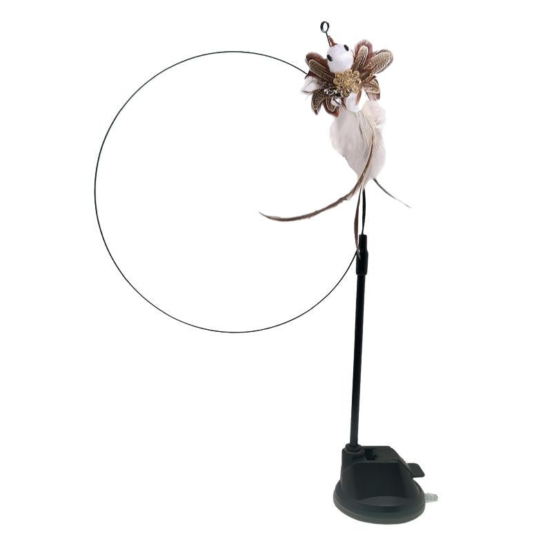Interactive Bird Cat Toy With Suction Cup Play Base