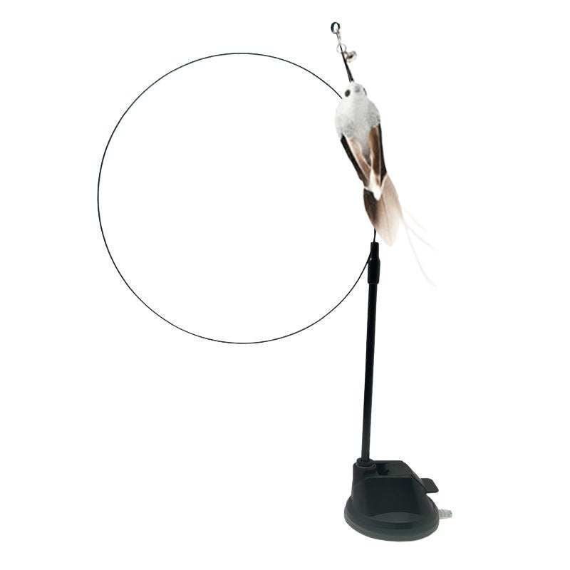Interactive Bird Cat Toy With Suction Cup Play Base