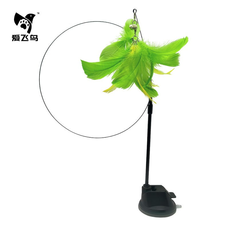 Interactive Bird Cat Toy With Suction Cup Play Base