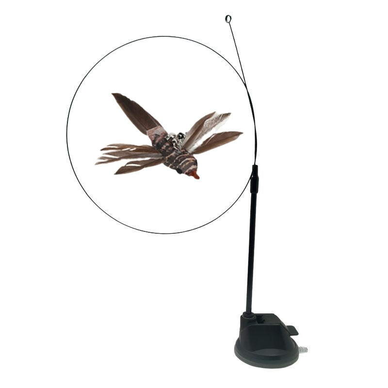 Interactive Bird Cat Toy With Suction Cup Play Base