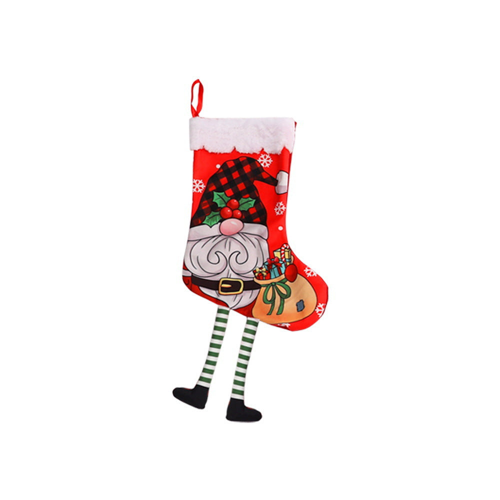 Fuzzy Christmas Stockings for Playful Mantel Decor