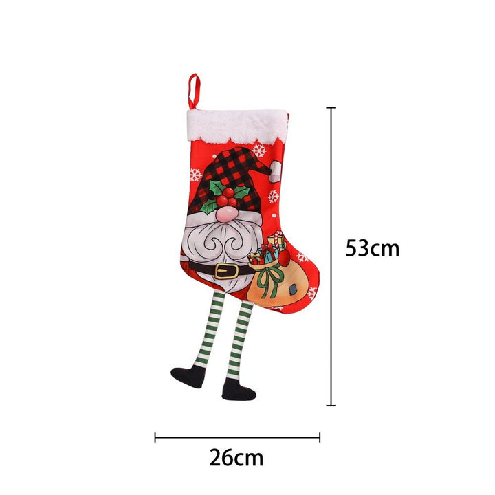 Fuzzy Christmas Stockings for Playful Mantel Decor