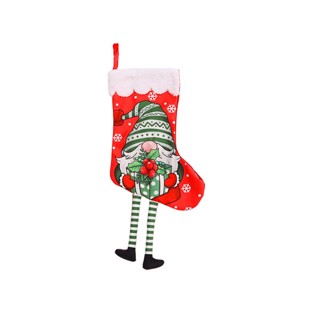 Fuzzy Christmas Stockings for Playful Mantel Decor