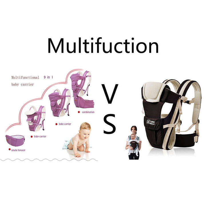 Ergonomic Baby Carrier With Hip Seat for Hands-Free Comfort