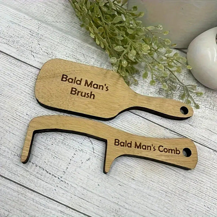 Bald Man Comb & Brush Gift Set, Funny Grooming Gift