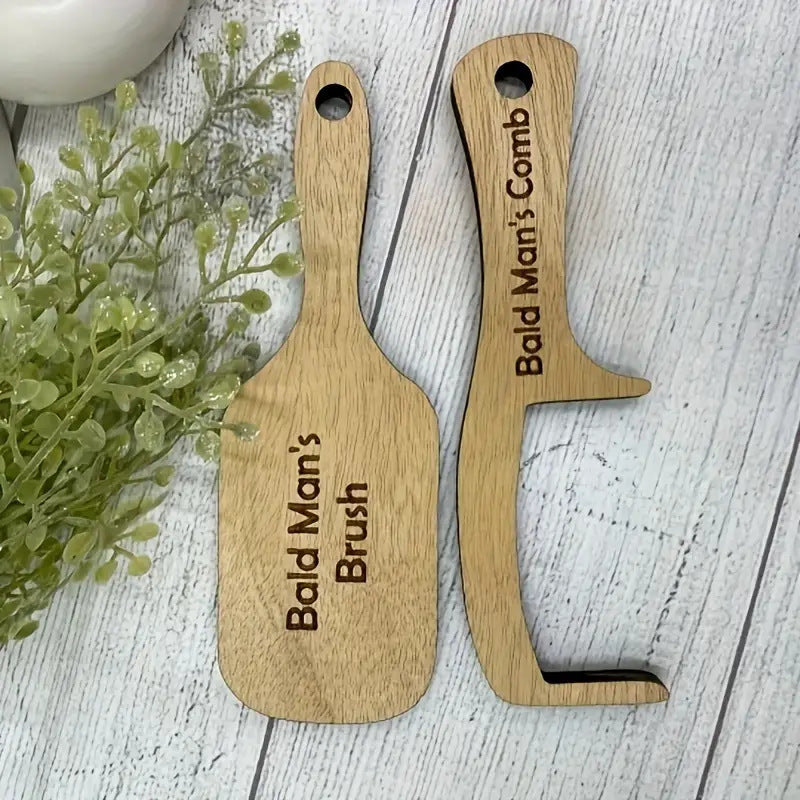 Bald Man Comb & Brush Gift Set, Funny Grooming Gift