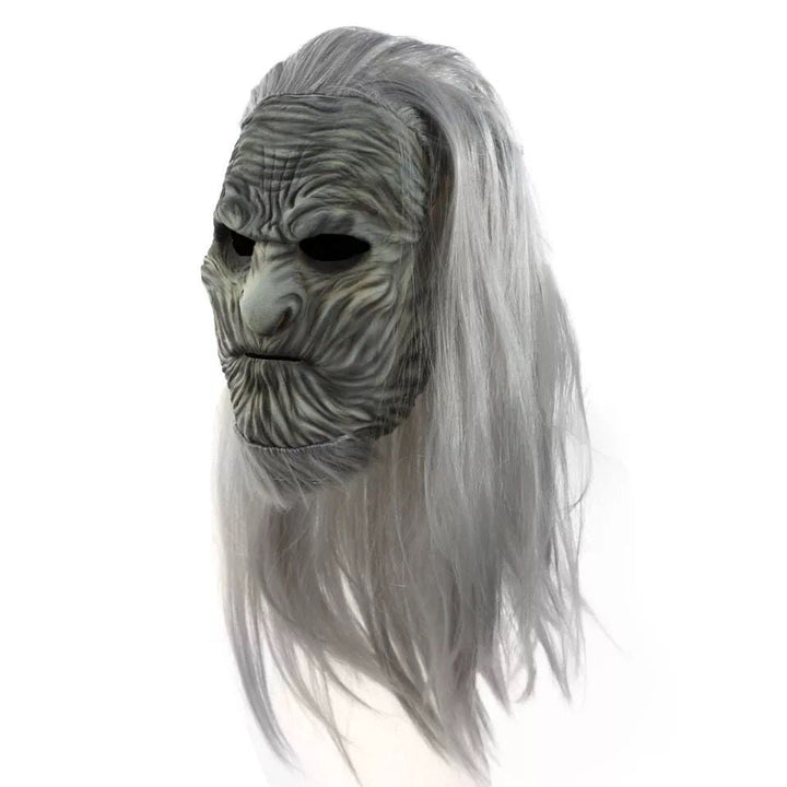 Night King Style Cosplay Mask With Glowing Blue Eyes