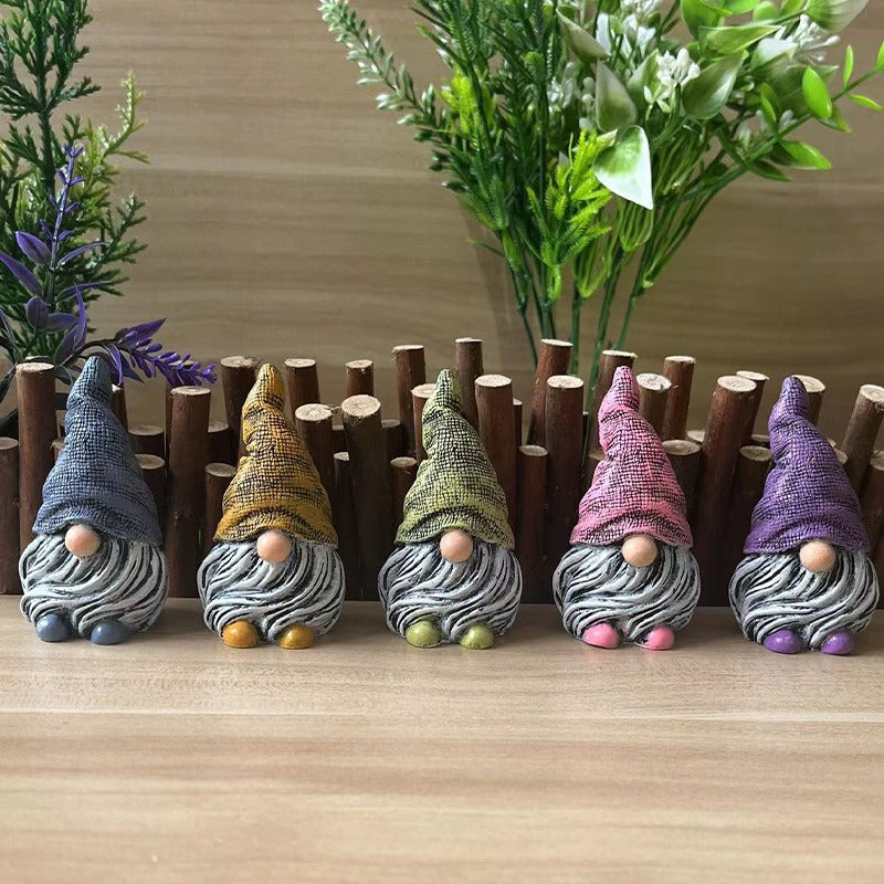 Garden Gnome Sculpture Decor for Colorful Displays