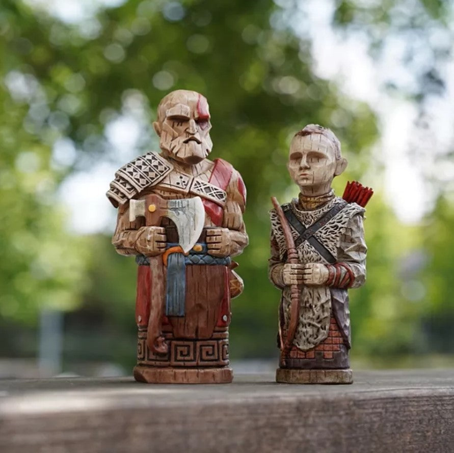 God of War Statue Pair for Dramatic Mythic Display