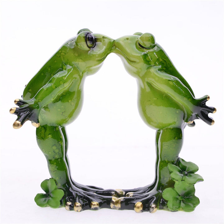 Garden Frog Couple Resin Decor for Whimsical Charm