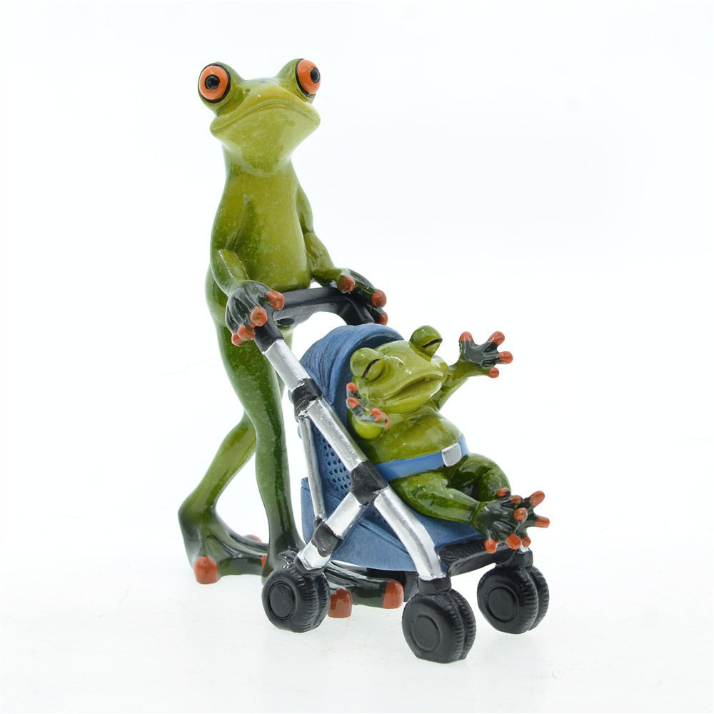 Frog Family Garden Statue Set for Whimsical Home Décor
