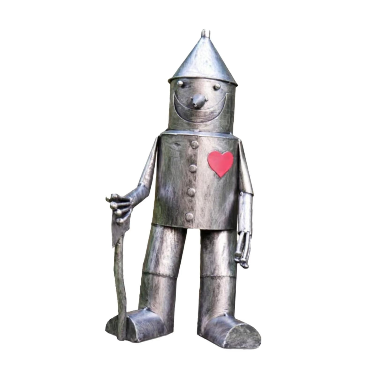 Tin Man Garden Statue for Whimsical Outdoor Decor Accent