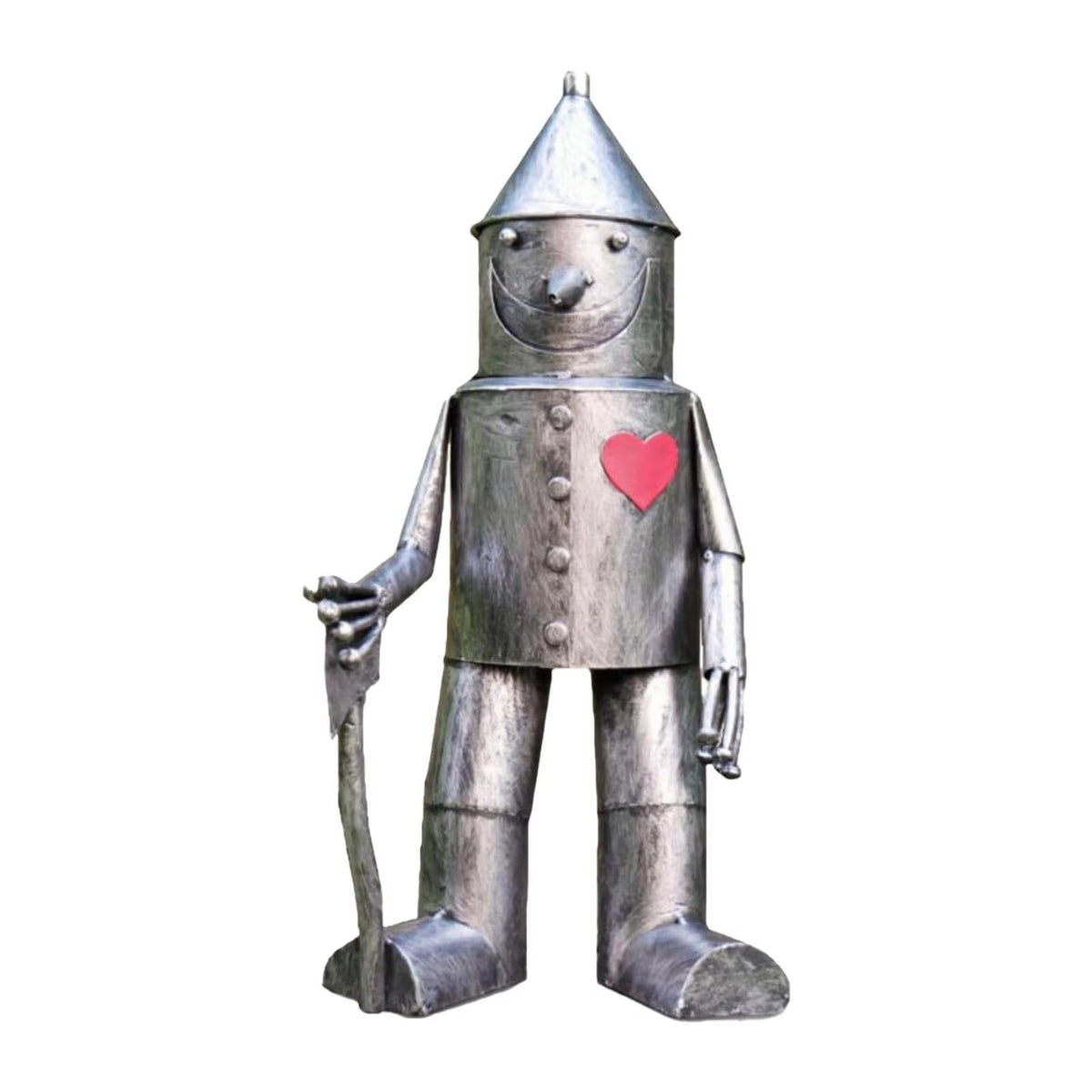 Tin Man Garden Statue for Whimsical Outdoor Decor Accent