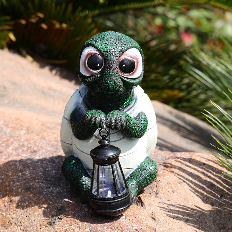 Garden Turtle Lantern Ornament for Whimsical Decor