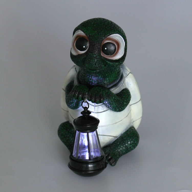 Garden Turtle Lantern Ornament for Whimsical Decor