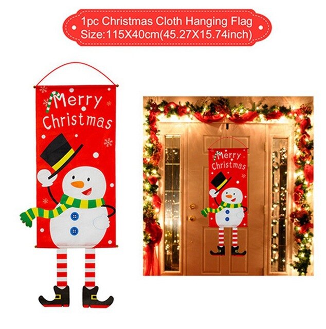 Christmas Hanging Door Banner for Cheerful Holiday Decor