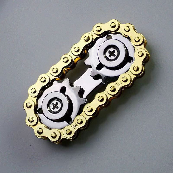 Metal Chain Fidget Spinner for Tactile Stress Relief