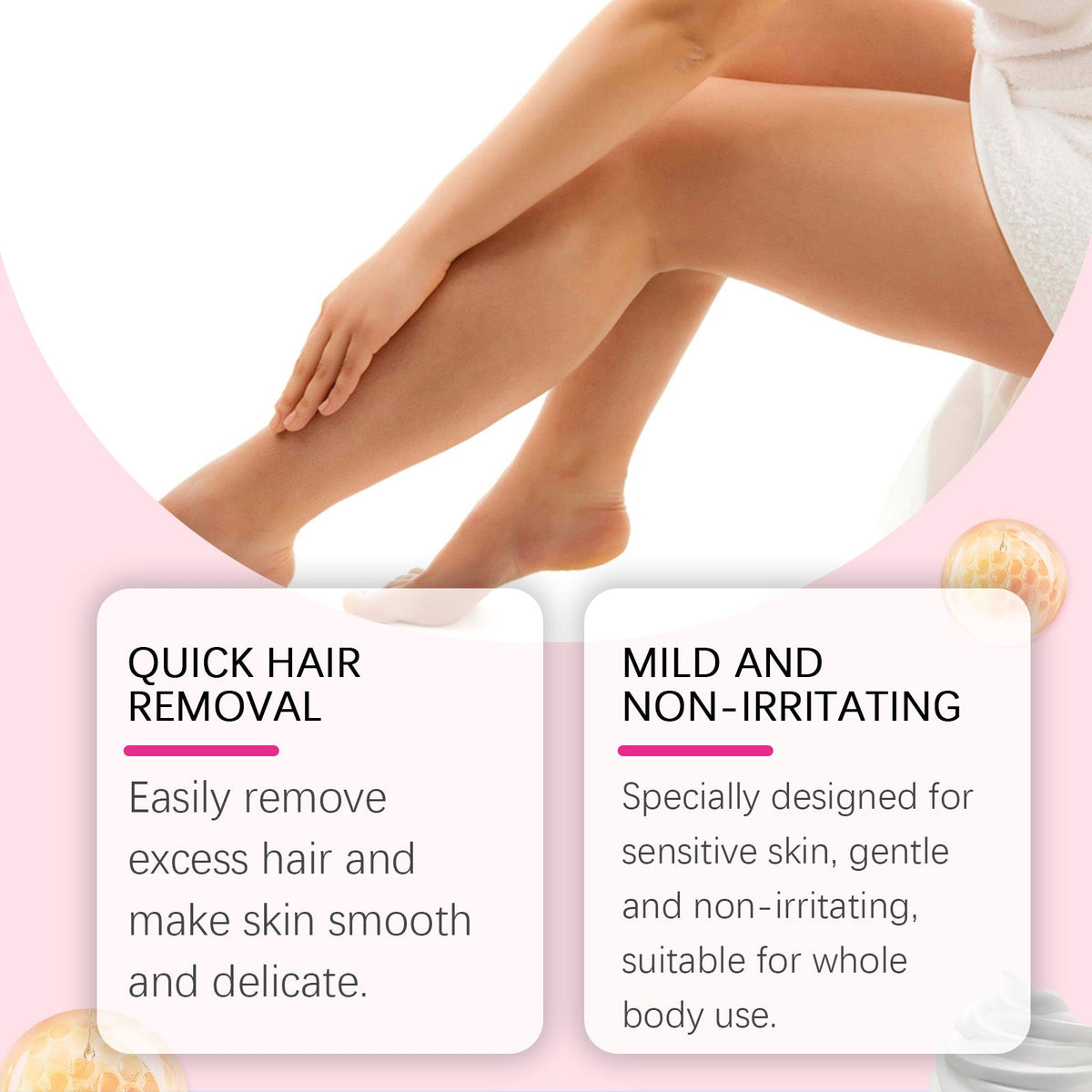 Gentle Depilatory Mousse for Painless Body Hair Removal