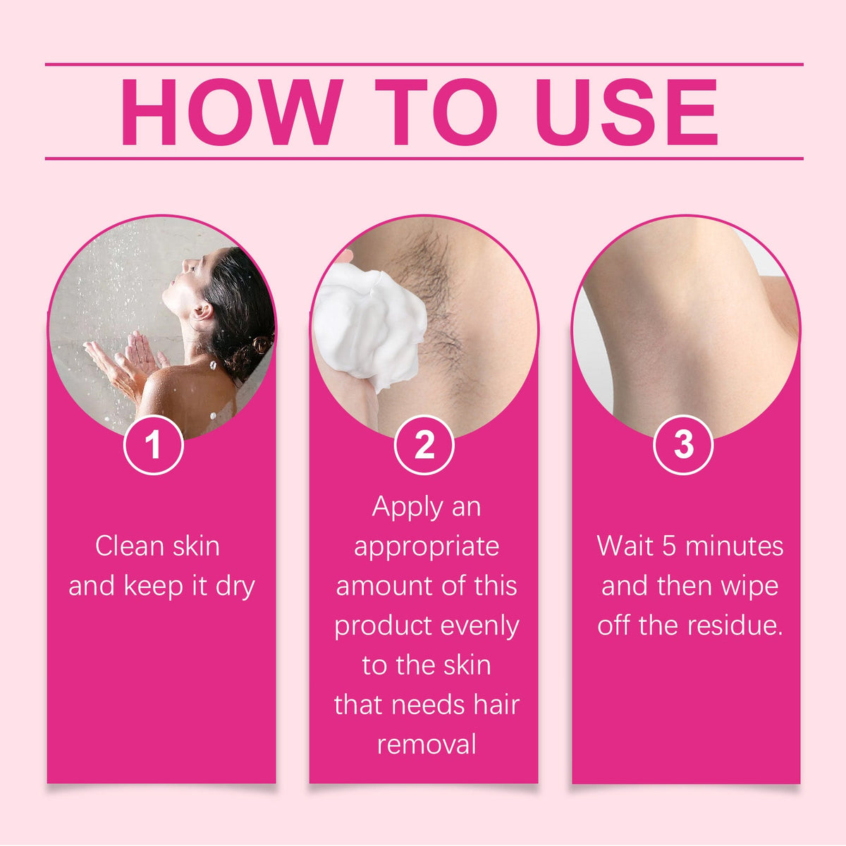 Gentle Depilatory Mousse for Painless Body Hair Removal