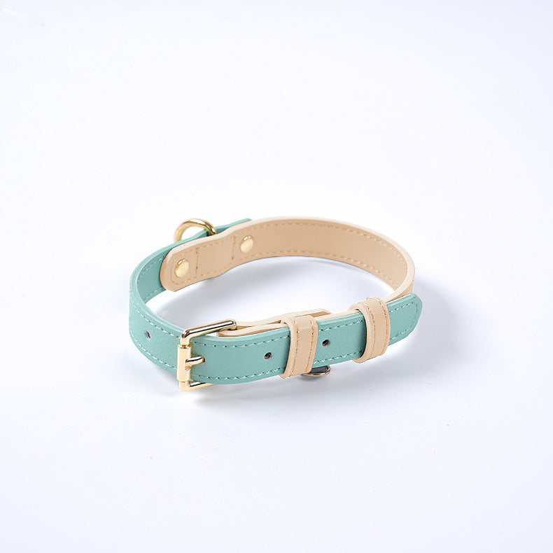 Genuine Leather Pet Collar With Stylish Secure Comfort