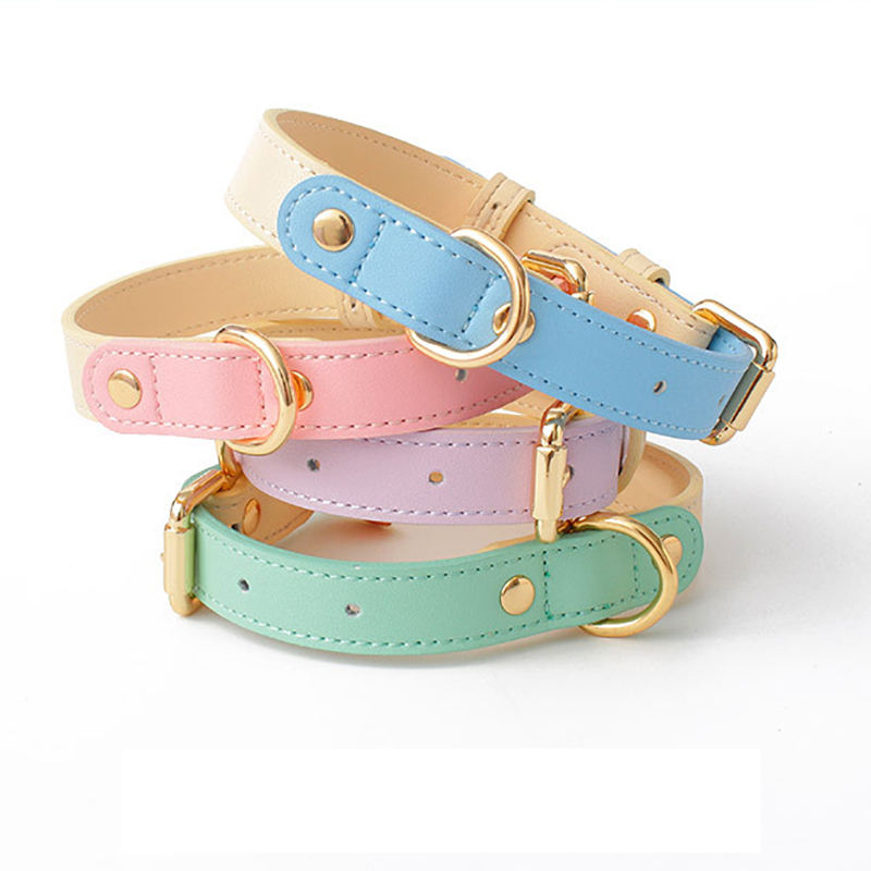 Genuine Leather Pet Collar With Stylish Secure Comfort