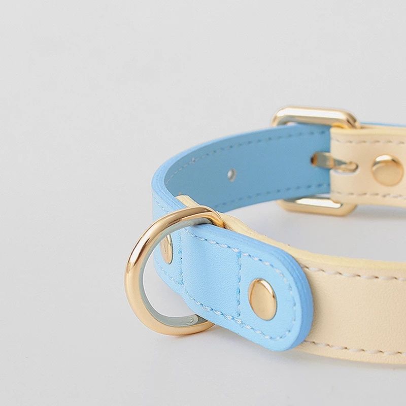 Genuine Leather Pet Collar With Stylish Secure Comfort