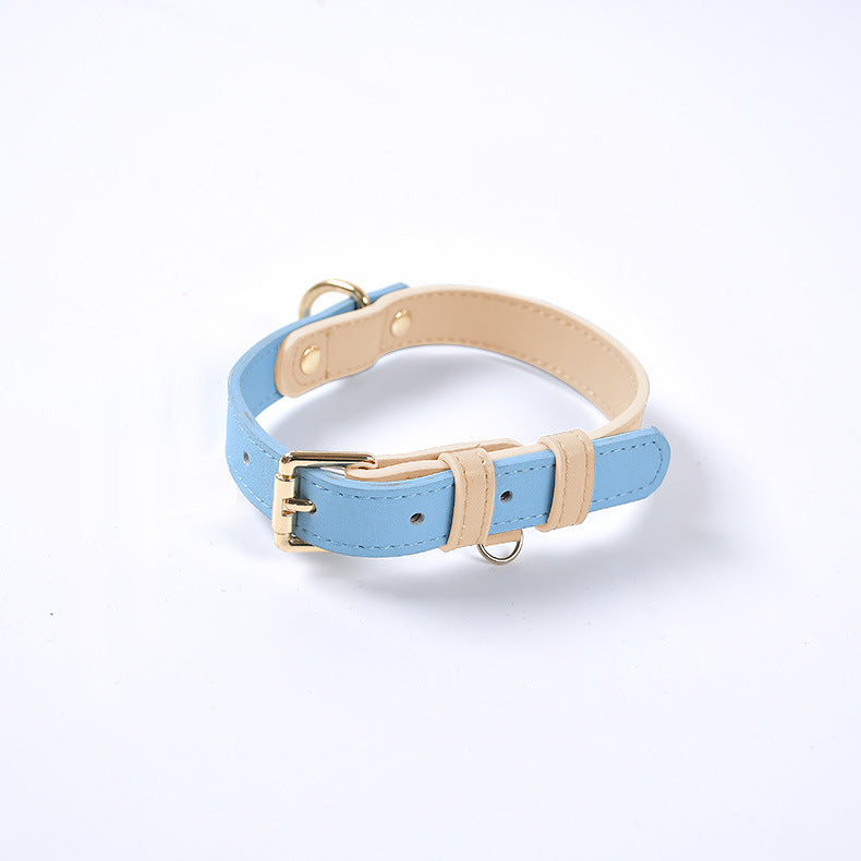 Genuine Leather Pet Collar With Stylish Secure Comfort