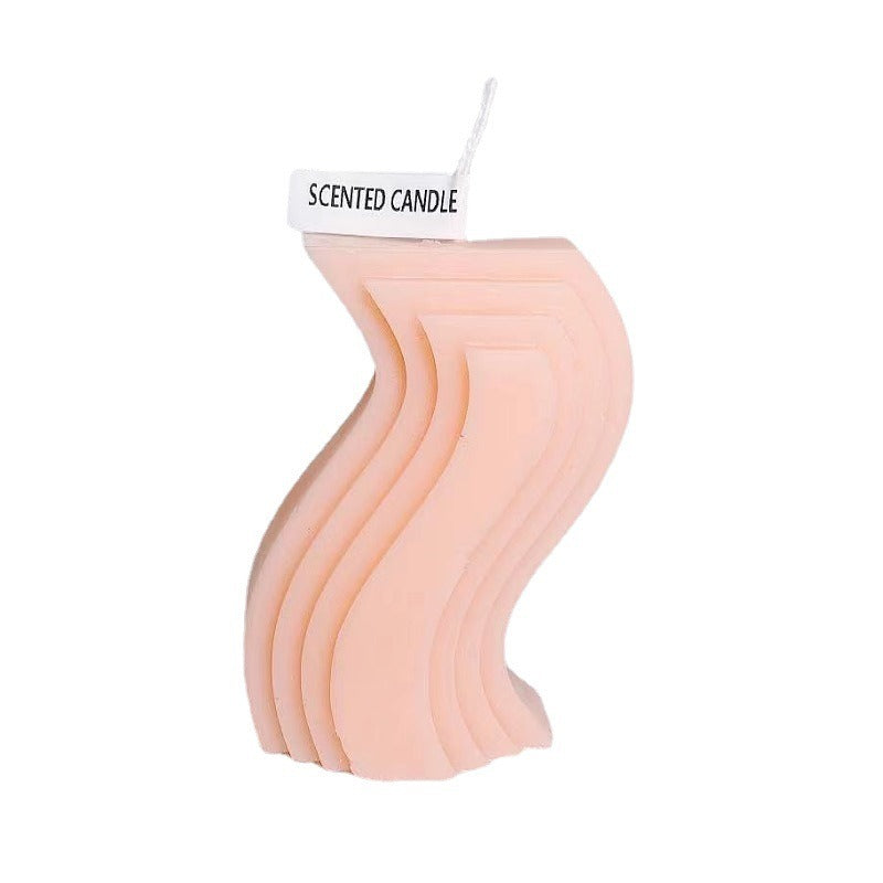 Geometric Scented Candle for Sculptural Home Decor