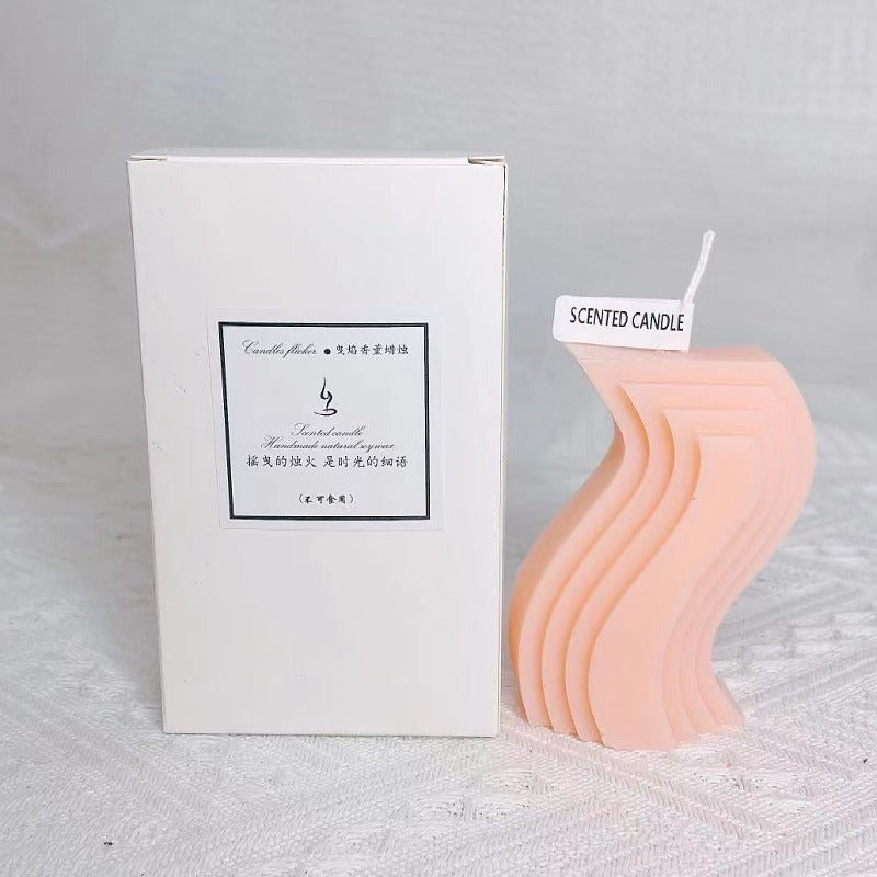 Geometric Scented Candle for Sculptural Home Decor