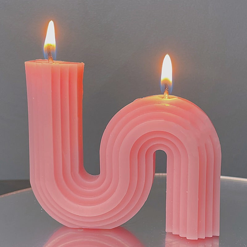 Geometric Scented Candle for Sculptural Home Decor