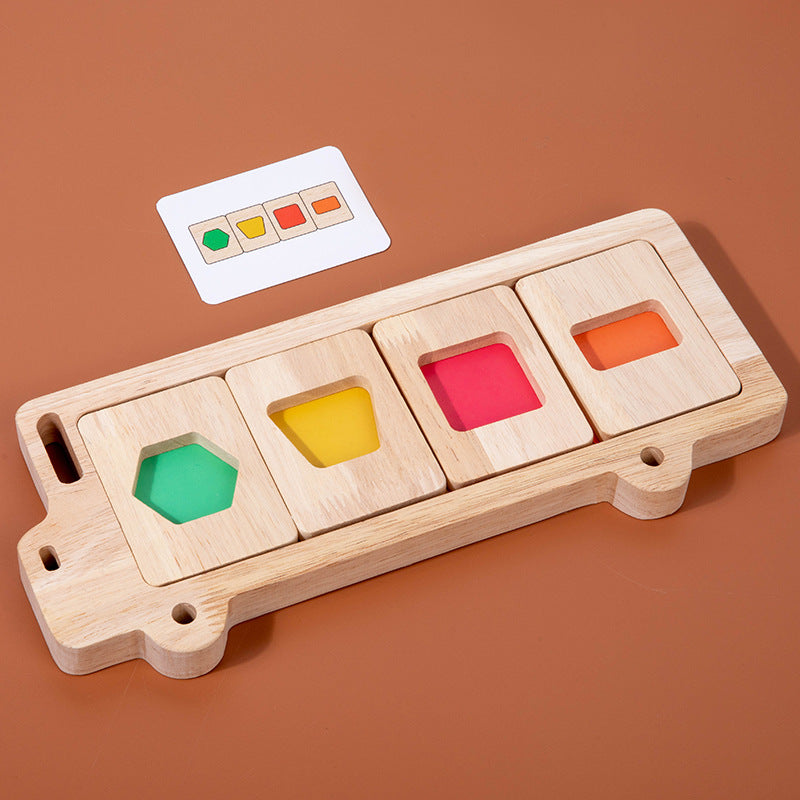 Wooden Shape Matching Puzzle Toy for Early Learning