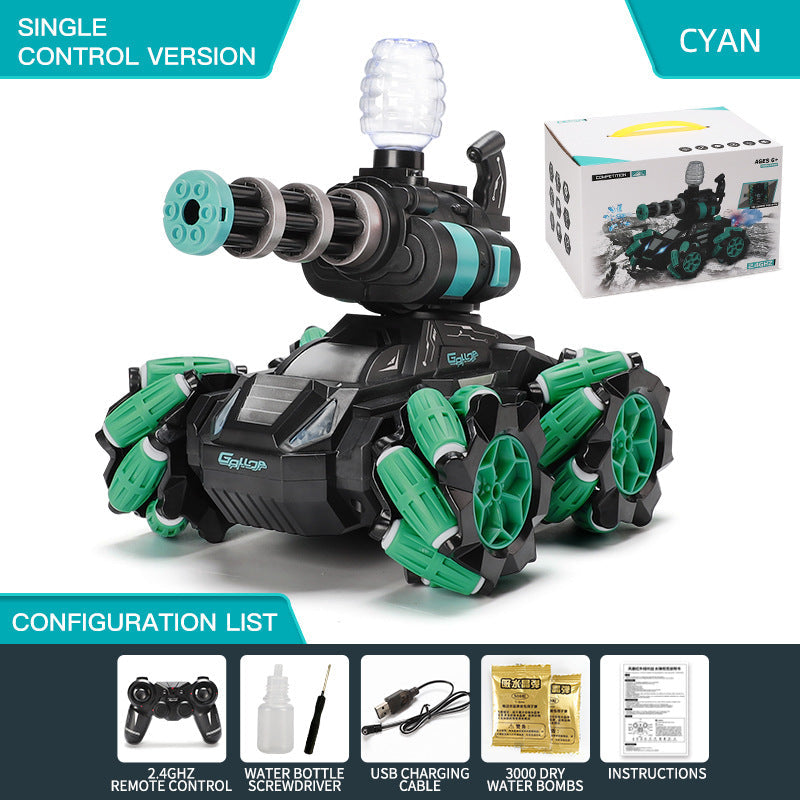 Remote Control Tank Car With Water-Bomb Spray Fun