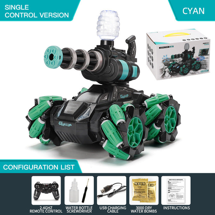 Remote Control Tank Car With Water-Bomb Spray Fun