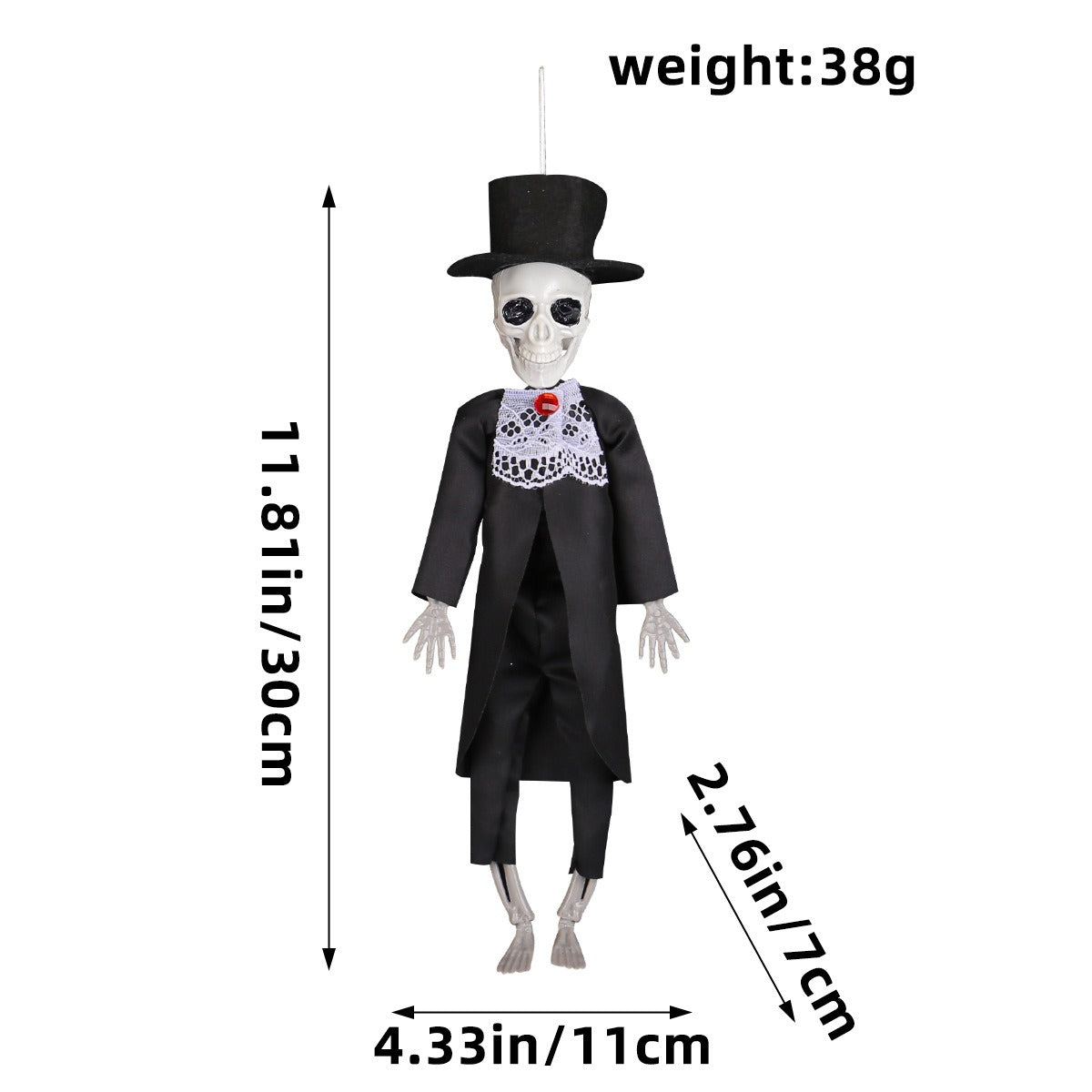 Skeleton Bride and Groom Haunted Wedding Scene Decorations