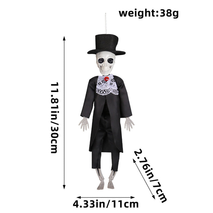 Skeleton Bride and Groom Haunted Wedding Scene Decorations