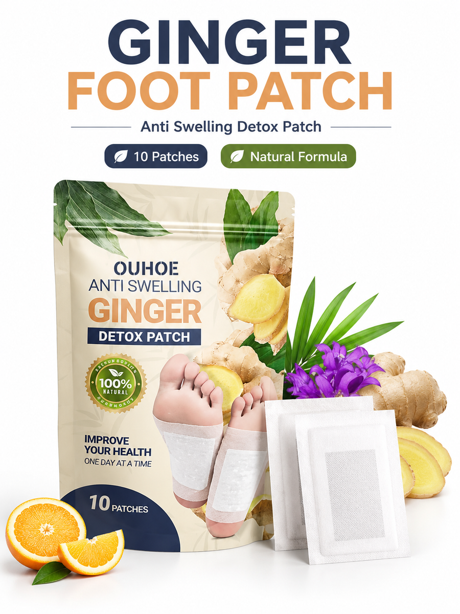 Ginger Foot Patches — Reduce Swelling & Boost Circulation