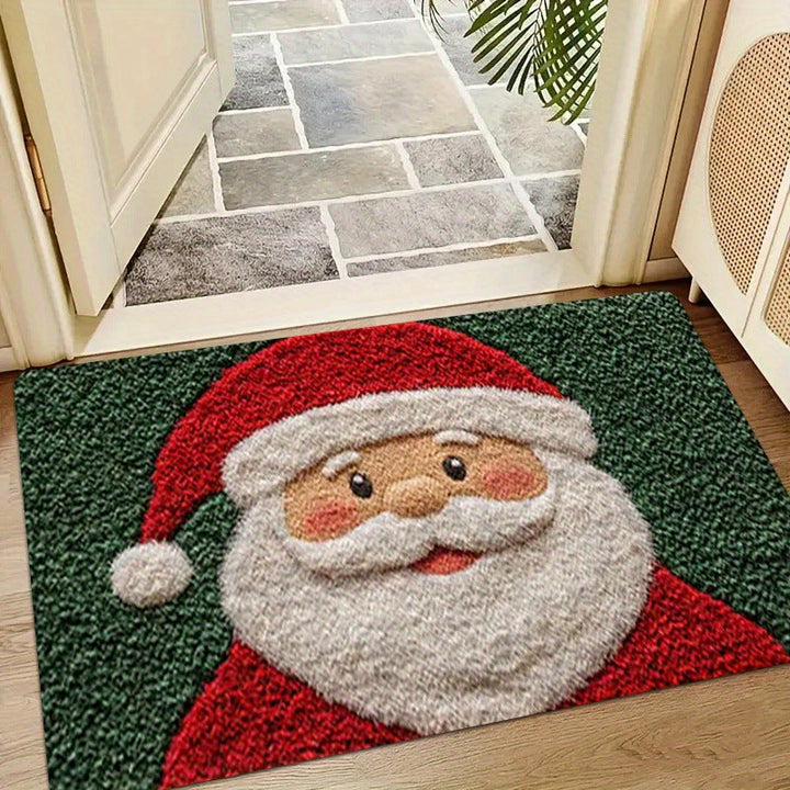 Gingerbread Reindeer Welcome Mat, Non-Slip Christmas