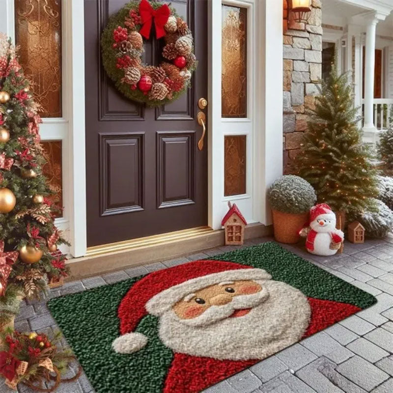 Gingerbread Reindeer Welcome Mat, Non-Slip Christmas