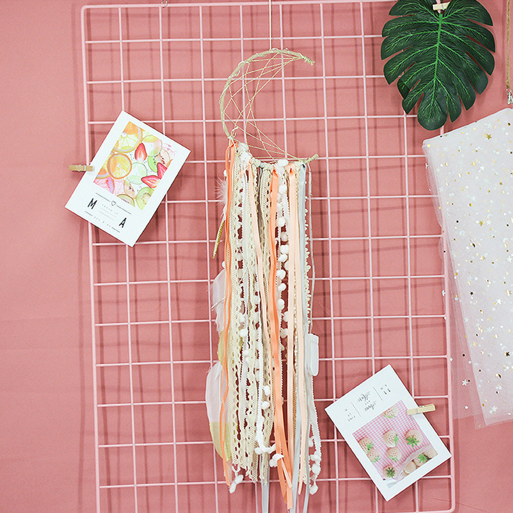 Moon Dream Catcher Wall Decor for Romantic Boho Rooms