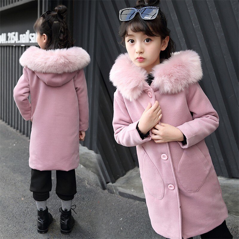 Girls' Long Coat — Belle Winter Outfit For Cold Days